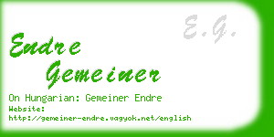 endre gemeiner business card